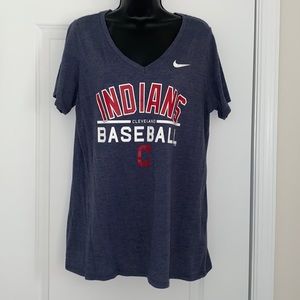 Navy Cleveland Indians V neck